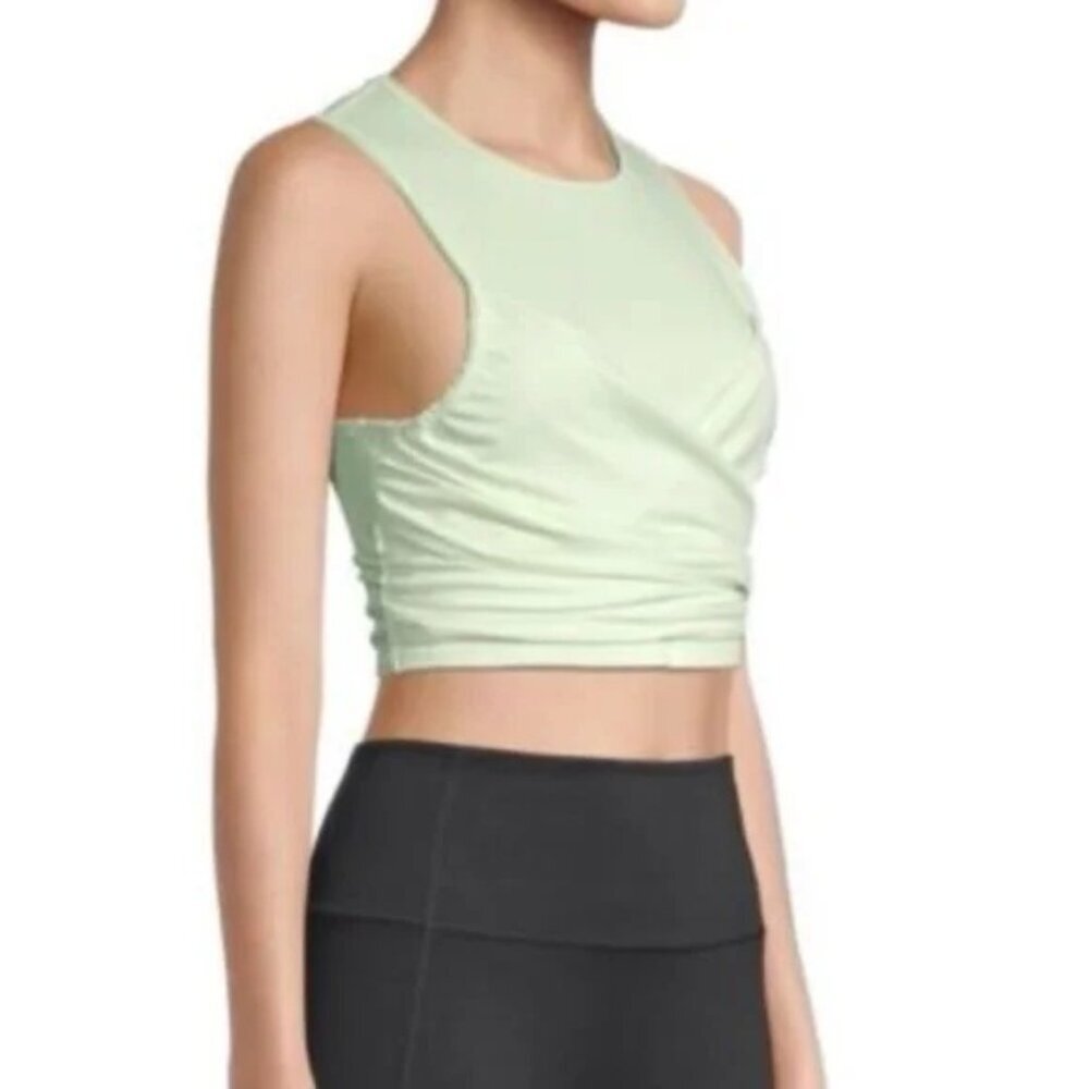Free People Movement Just My Type Pastel Green Ribbed Crop Top - Picture 2 of 10